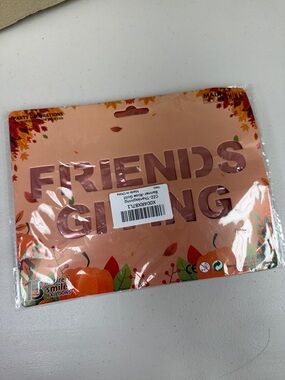 Rose Gold FRIENDS GIVING Foil Banner Thanksgiving Mylar balloon new
